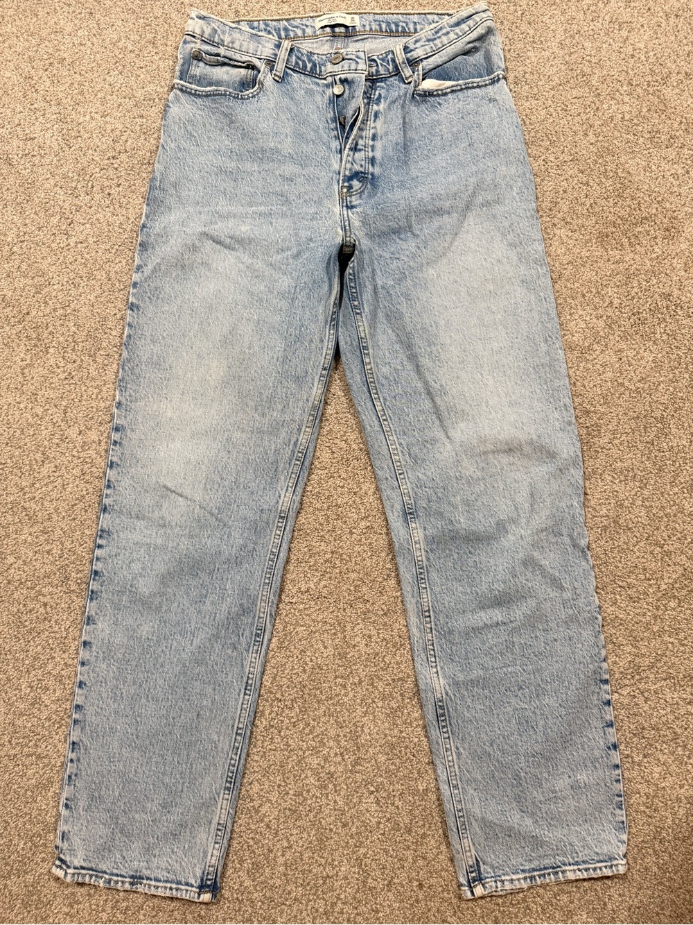 Abercrombie & Fitch Light Blue Women's Straight-Leg Jeans